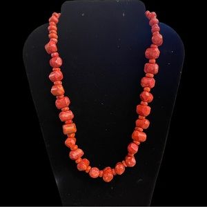 Silpada Sponge Coral Beaded Necklace N1361